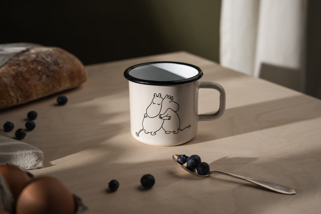 Enamel mug Moomin 80 years 370ml