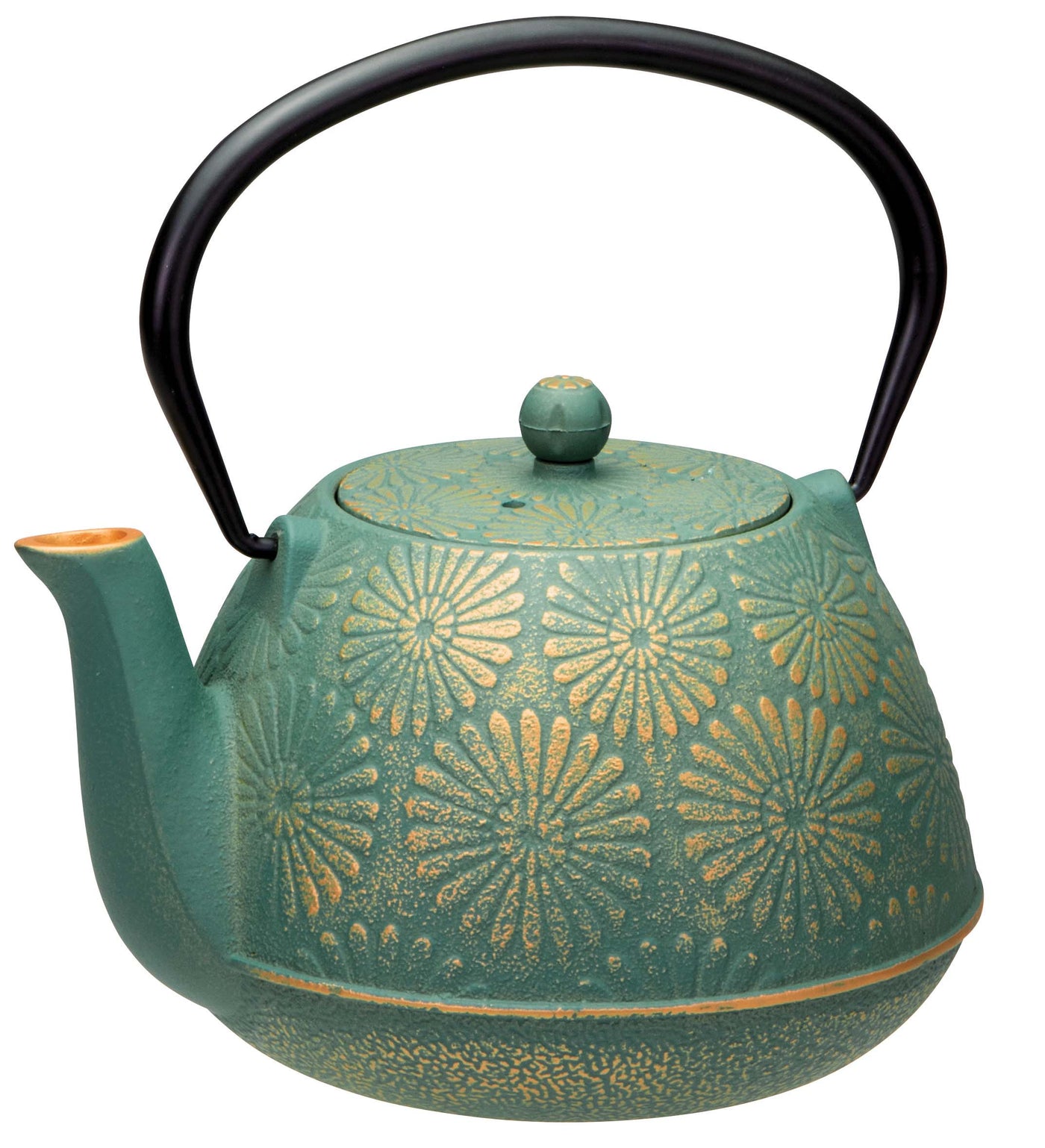 Daisy Teapot 1.2L - Teal/Gold