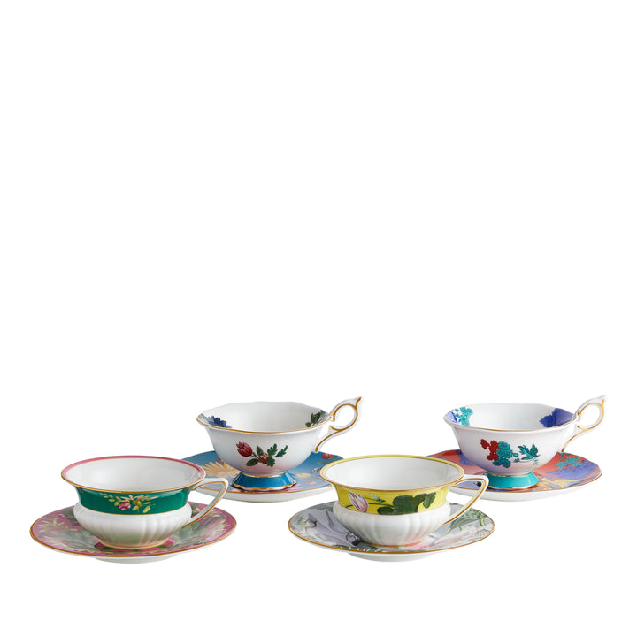 Wedgwood Wonderlust Teacup & Saucer Set of 4