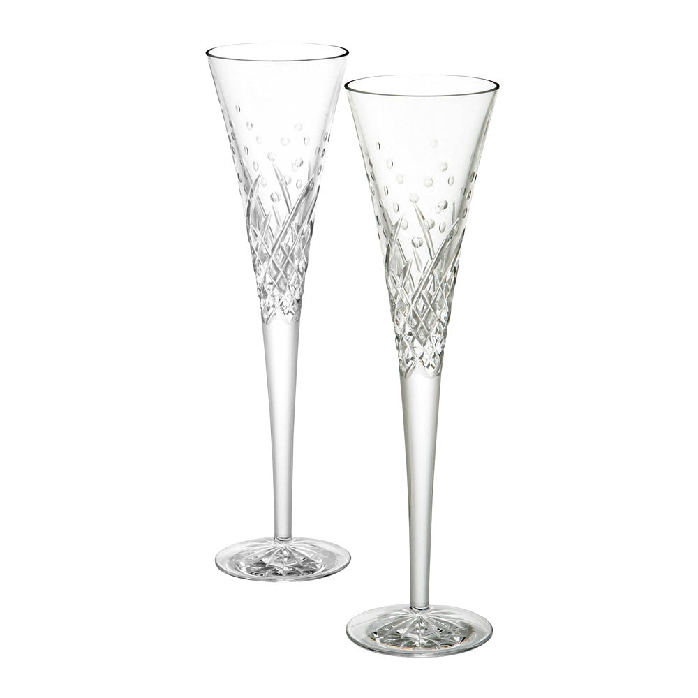 Crystal Celebration Flutes Happy Flute Pair