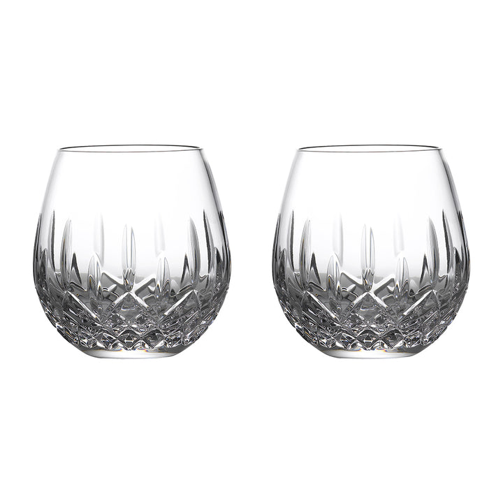 Lismore Classic Nouveau Stemless Light Red Pair