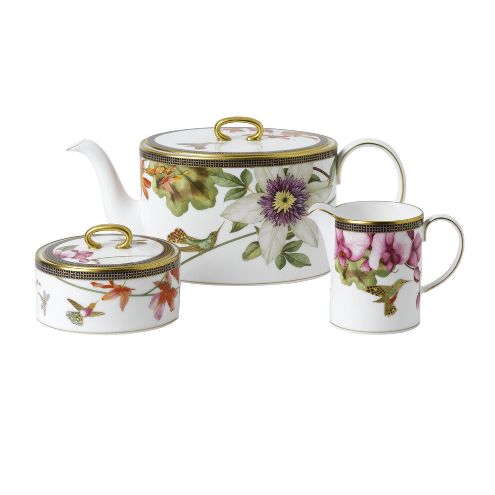 Wedgwood Hummingbird Tableware Teapot, Cream, Sugar