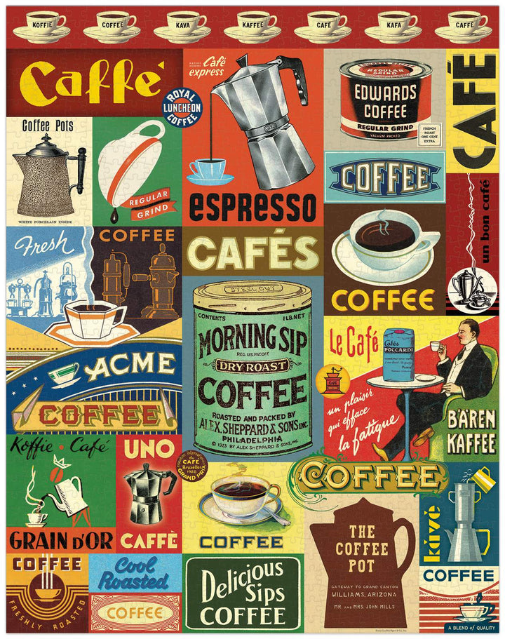 Coffee 1000 Pce - Vintage Puzzle