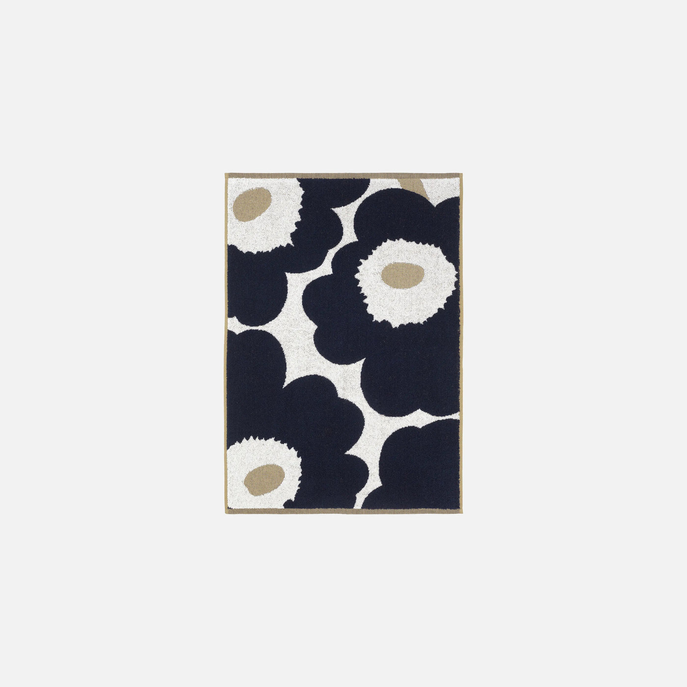 Unikko Hand Towel 50 X 70 Cm - dark blue, gold