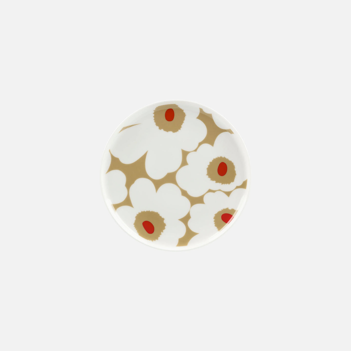 Oiva / Unikko Plate 20 Cm - beige, red