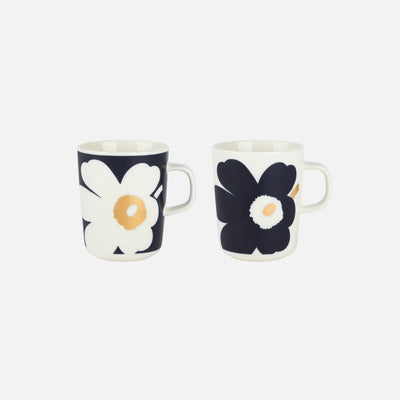 Oiva / Juhla Unikko Mug 2,5 Dl, 2 Pcs - dark blue, gold