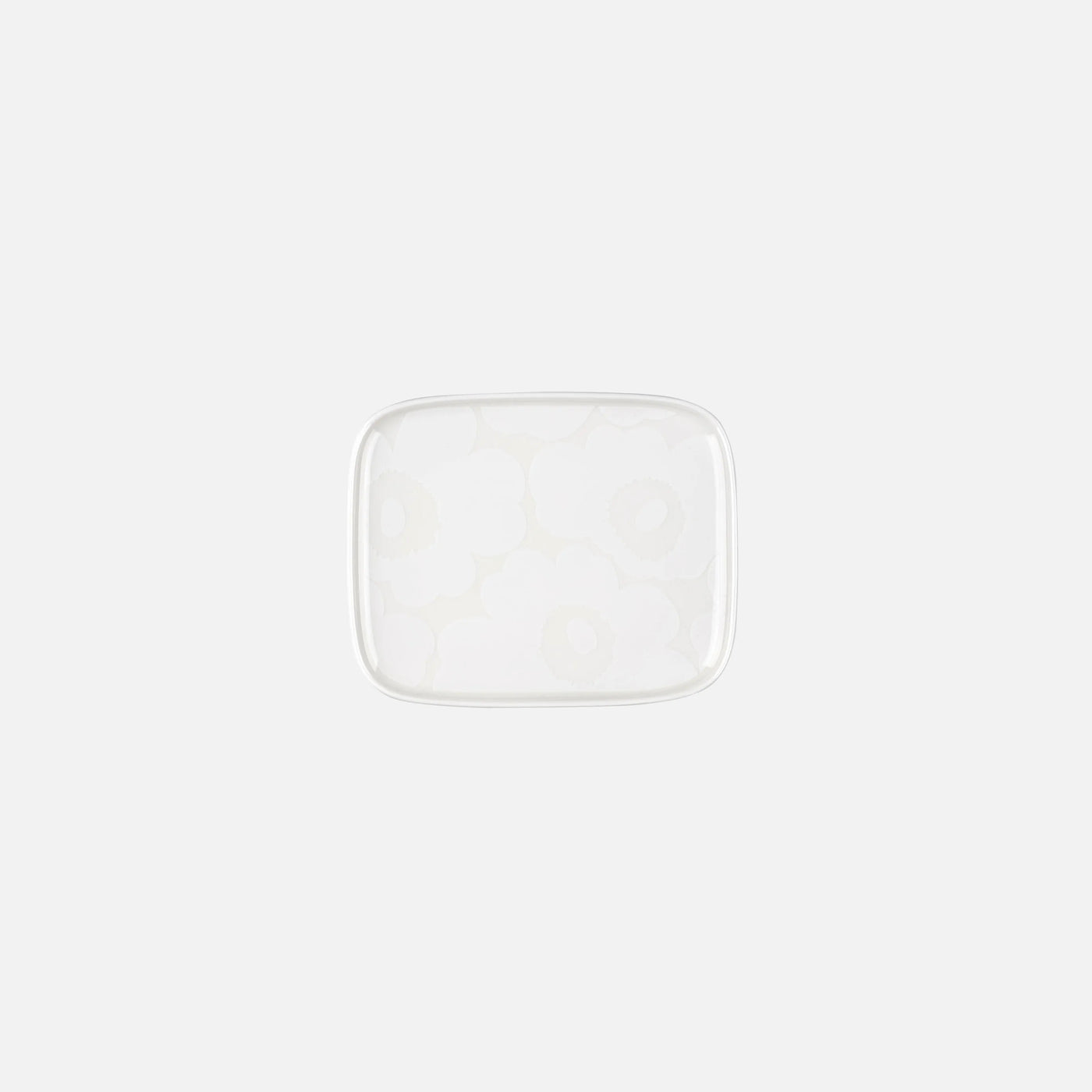 Oiva / Unikko Plate 15x12 Cm - white
