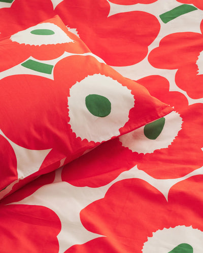 Unikko Pillow Case 50x70/75 Cm - orange, green