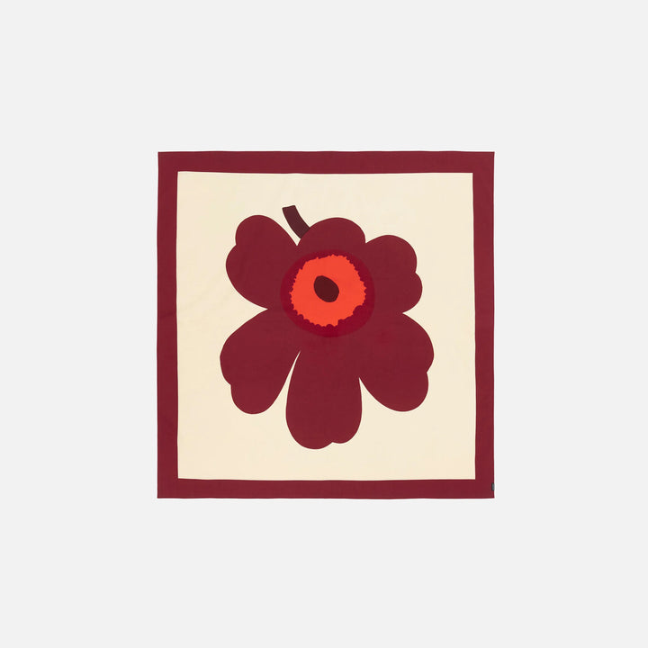 Unikko Table cloth 140x140 cm - burgundy