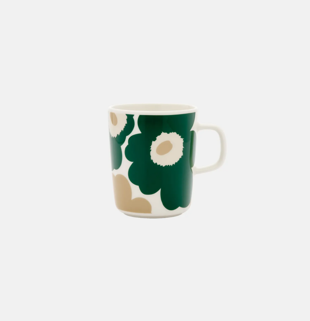 Oiva / Unikko Mug 2,5 dl - Green and Beige