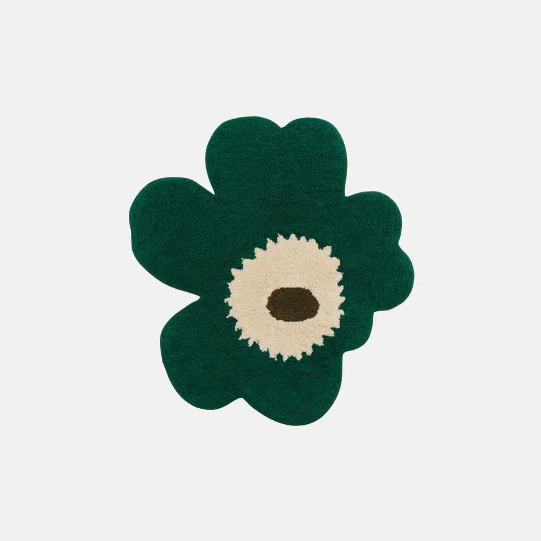 Unikko Bath mat 73x74 cm - green