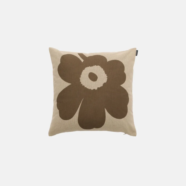 Unikko Cushion cover 50x50 cm - off white,dark brown