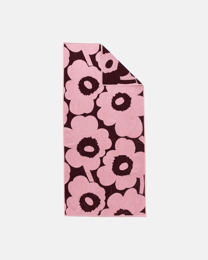 Unikko Bath towel 70x150 cm - plum, pink