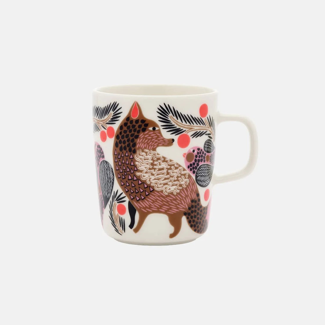 Oiva / Ketunmarja Mug 2,5 dl - white,brown,pink