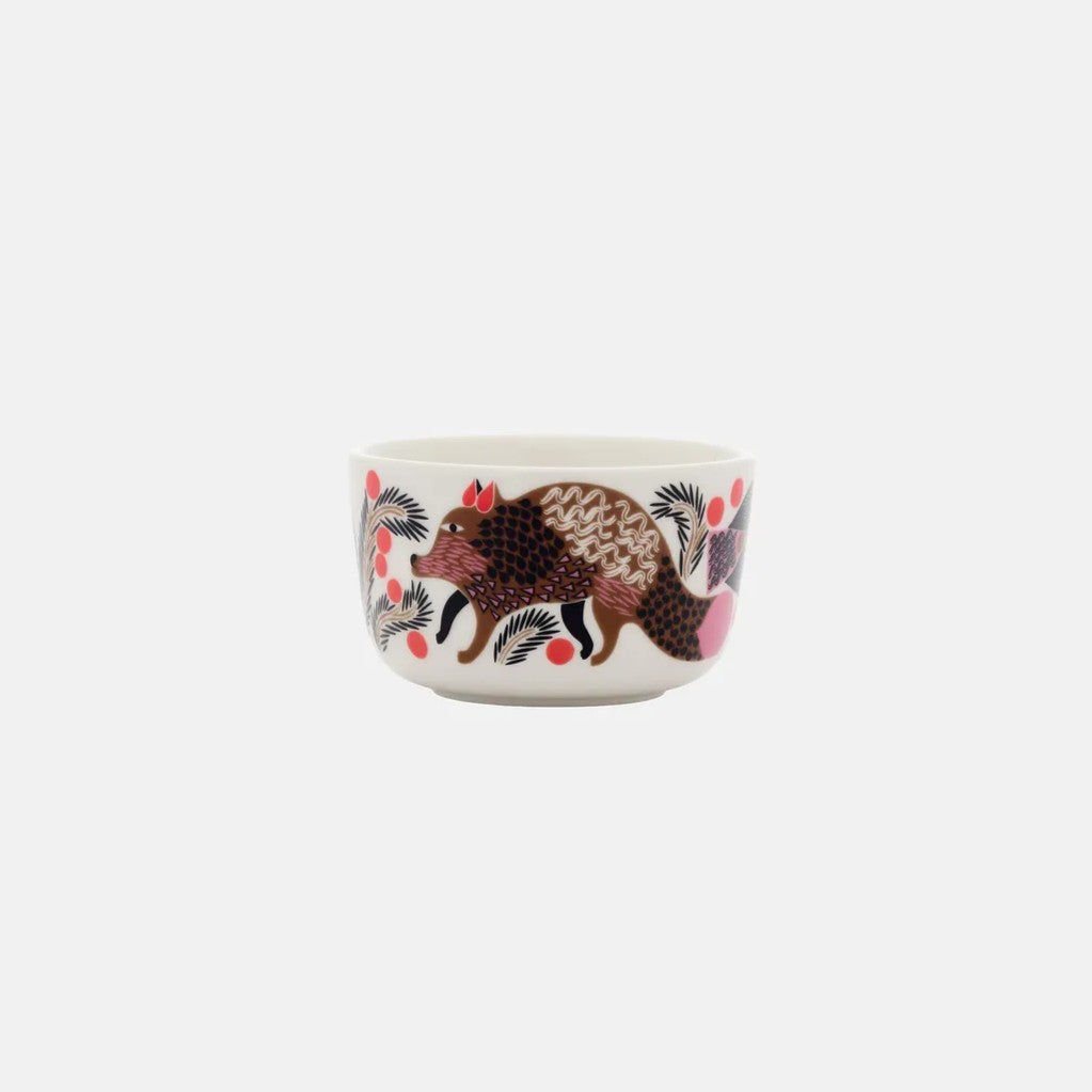 Oiva / Ketunmarja Bowl 2,5 dl - white,brown,pink