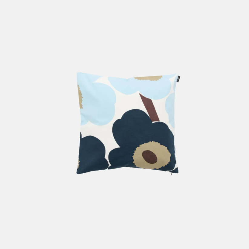 Unikko Cushion cover 50x50 cm - blue,off white