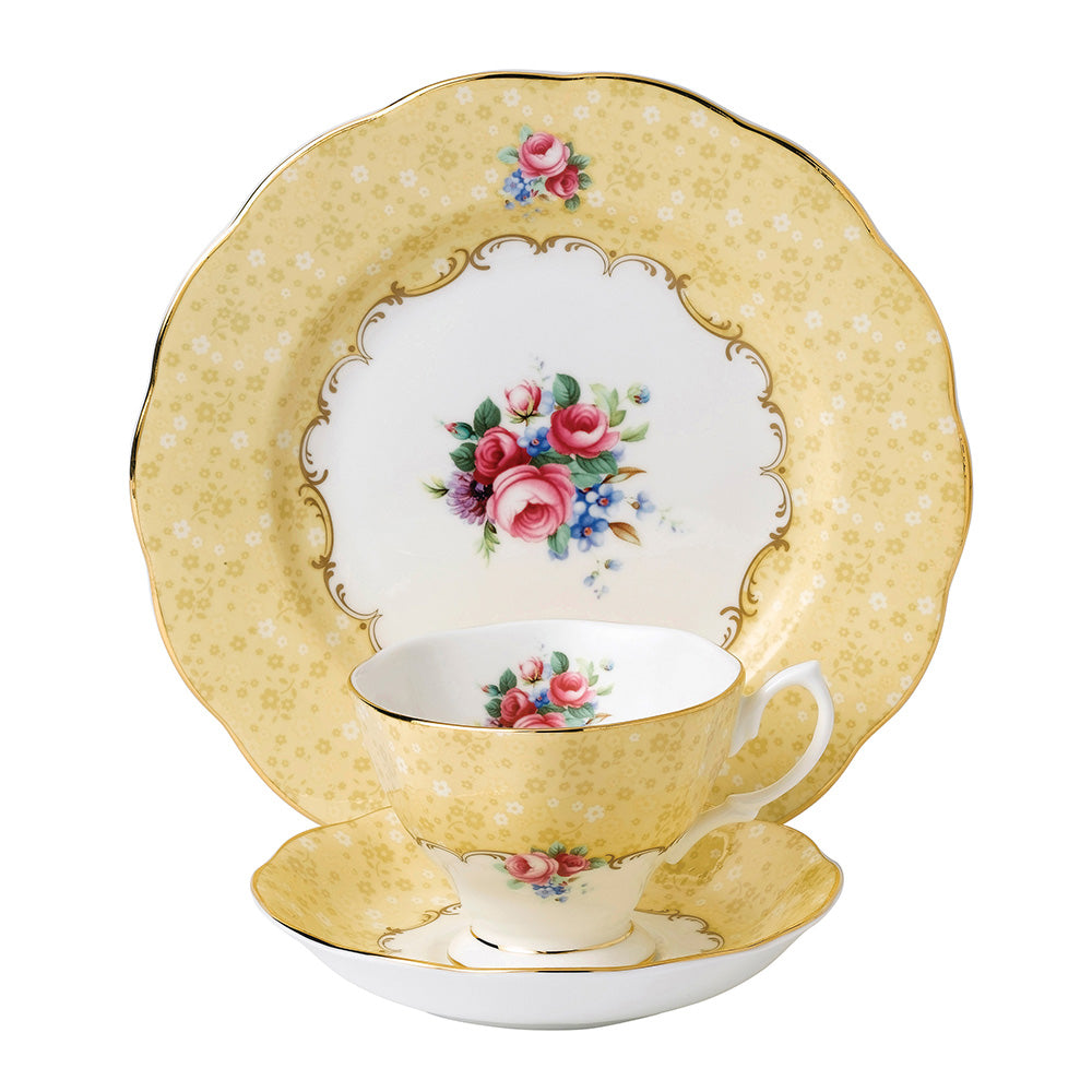 100 Years Teaware Teacup, Saucer, Plate 1990