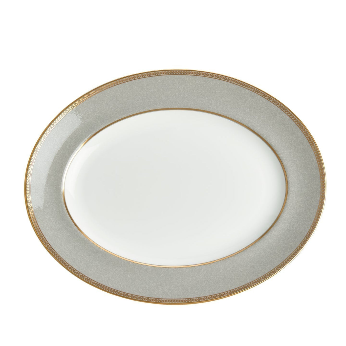 Renaissance Grey Oval Platter 35.7cm