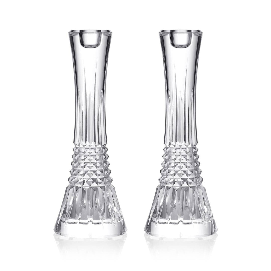Lismore Diamond Candlestick 25cm 10in, Set of 2