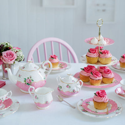 Cheeky Pink Teapot Sugar Creamer Set
