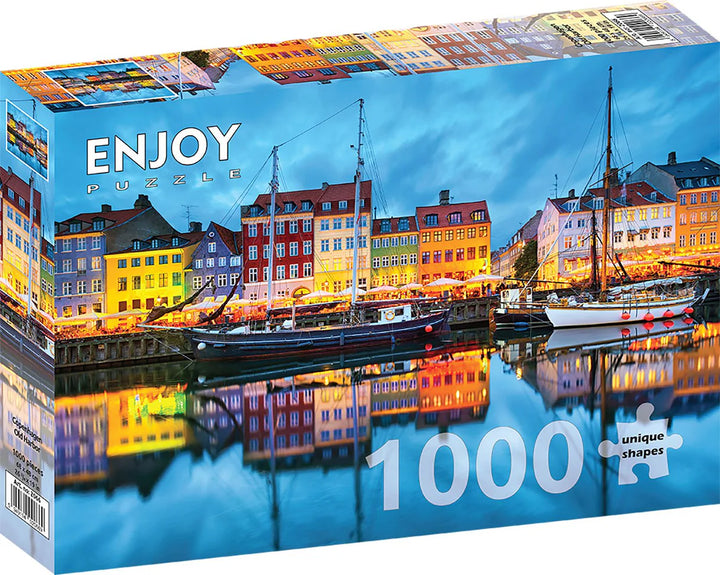 Copenhagen Old Harbor - 1000 Piece Jigsaw Puzzle