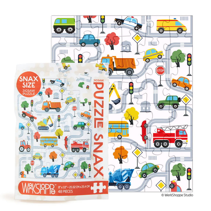 Trucks and Transportation 48 Puzzle Piece Snax
