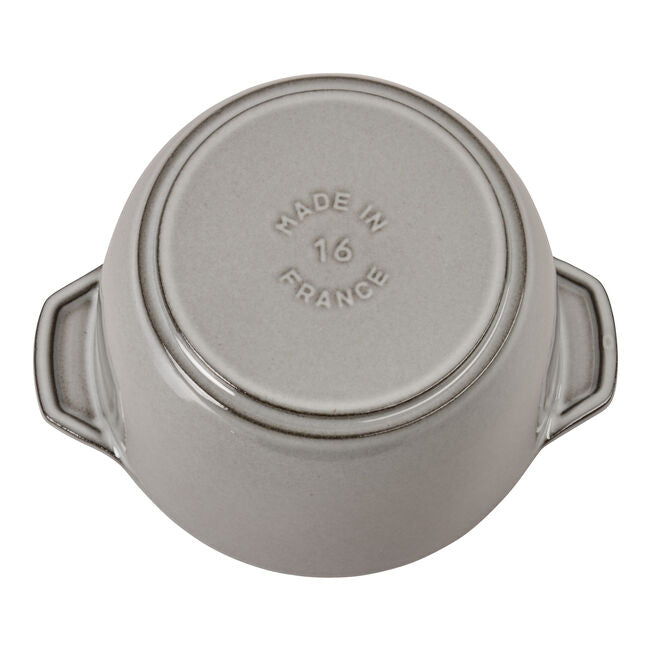 Round Cast iron Rice Cocotte - 16cm/1.75L Grey