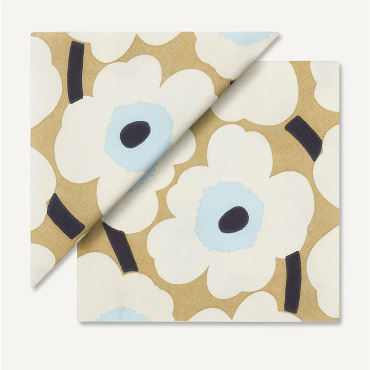 IHR Luncheon Paper Napkin - Unikko Cream Gold