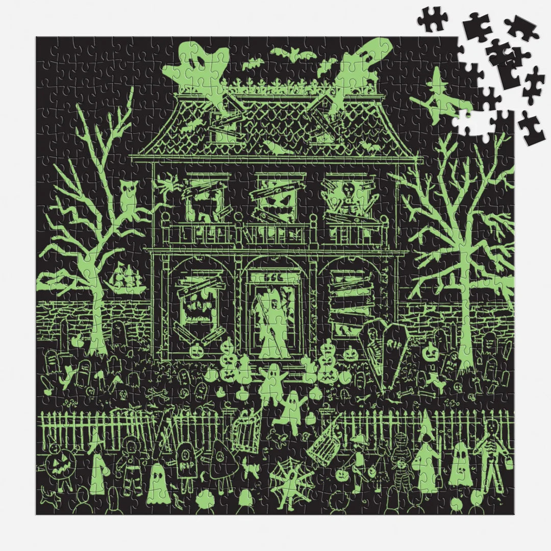 Michael Storrings Haunted House, Glow in the Dark Puzzle, 500 Piece Puzzle