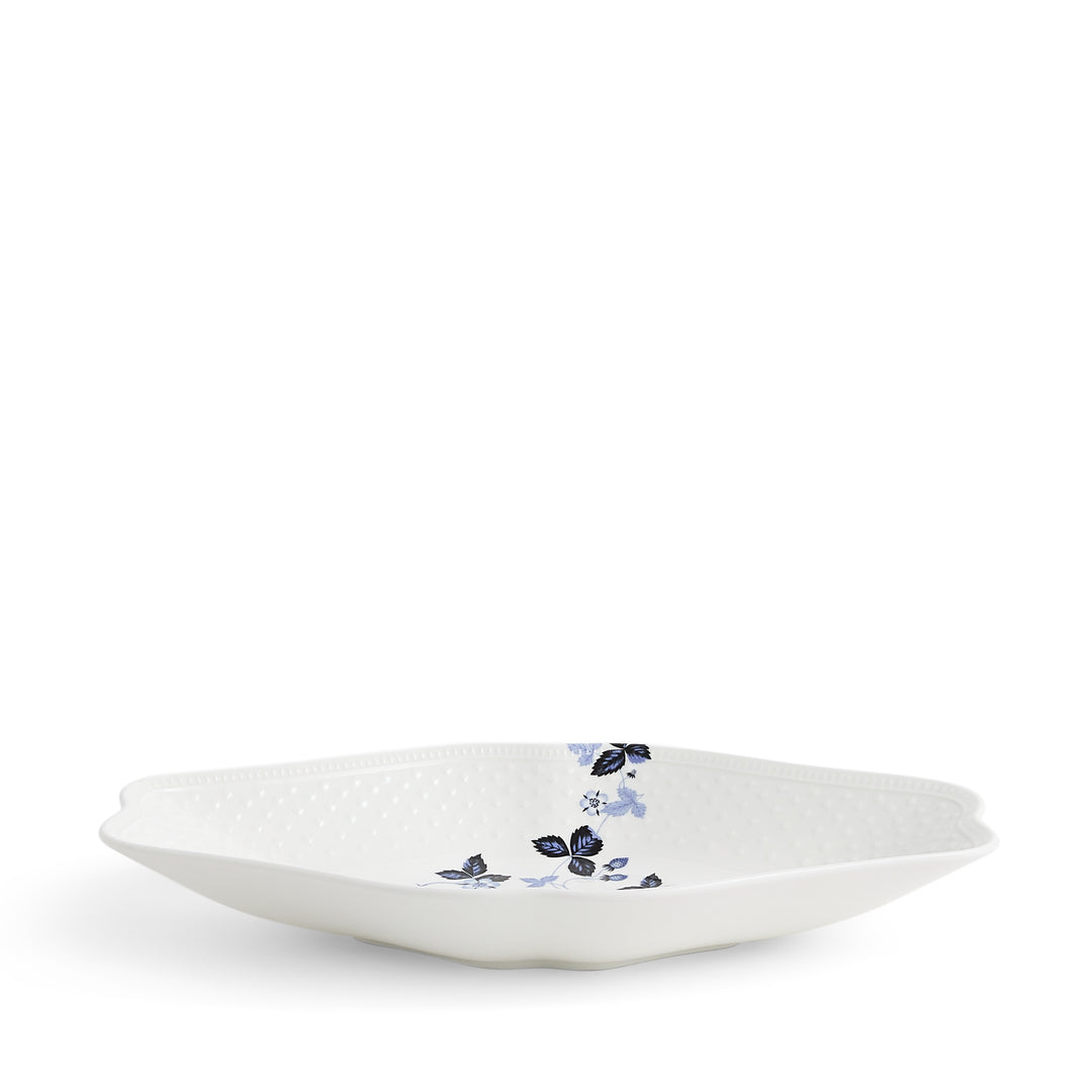 Wild Strawberry Inky Blue Oval Dish 30.9cm 12.1in