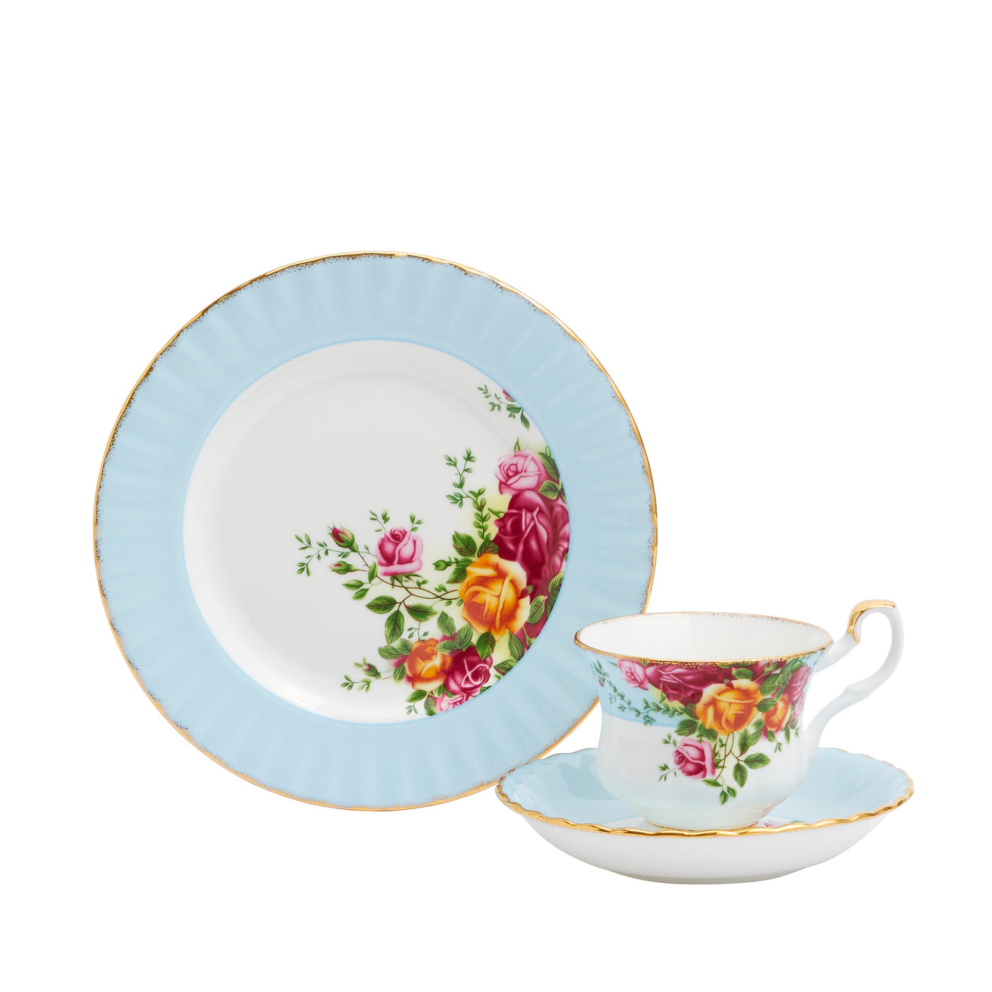 Old Country Roses 3 Piece Set Aqua