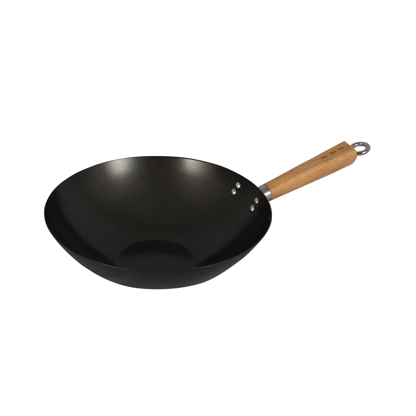 Wok 30CM-Carbon Bamboo Hndle