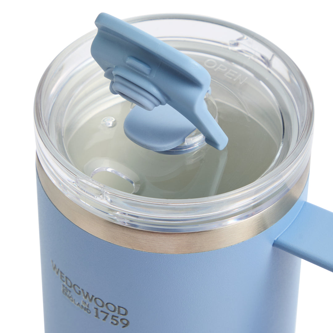 Wedgwood Tumbler with Straw Blue 888ml