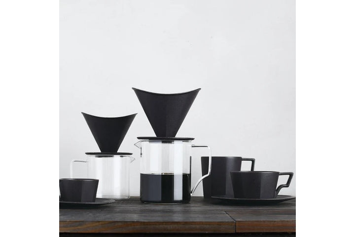 Oct Cup & Saucer Set - 80ml - Black