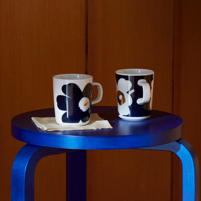 Oiva / Juhla Unikko Mug 2,5 Dl, 2 Pcs - dark blue, gold