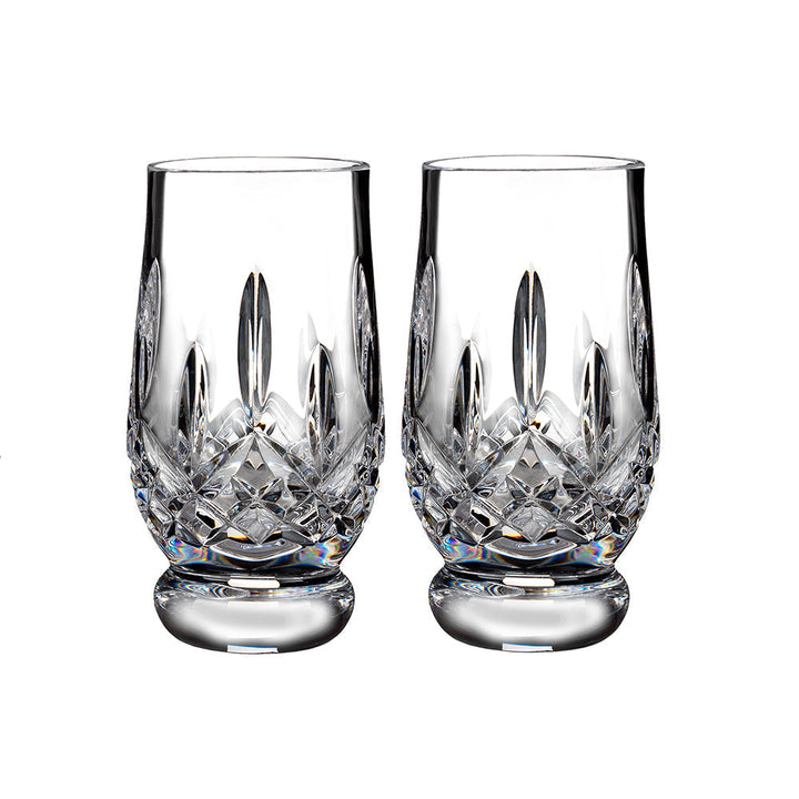 Crystal Lismore Footed Tumbler Pair
