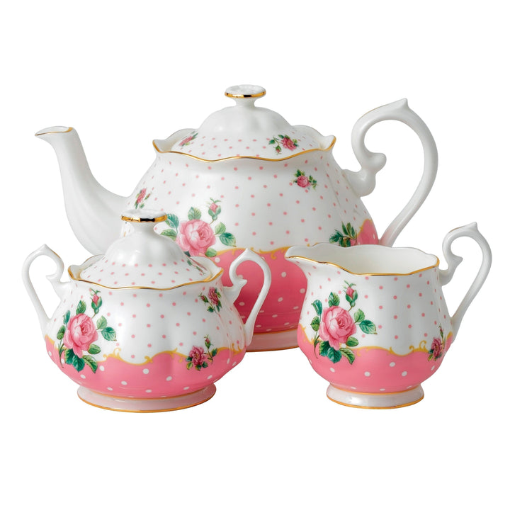 Cheeky Pink Teapot Sugar Creamer Set