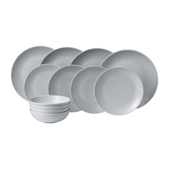 Gordon Ramsay Maze by Royal Doulton Grey 12 Piece Set