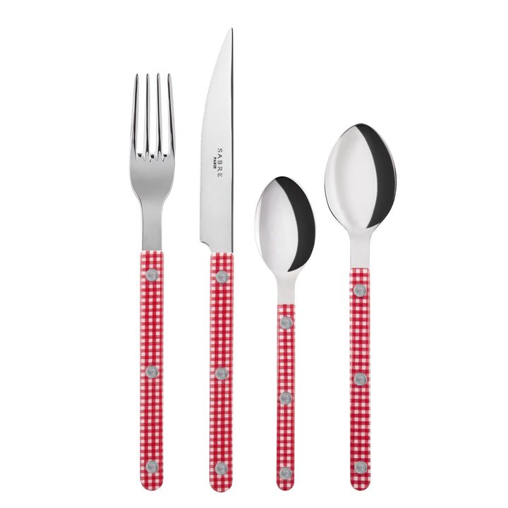 Bistrot Gingham 4 pieces set - Red