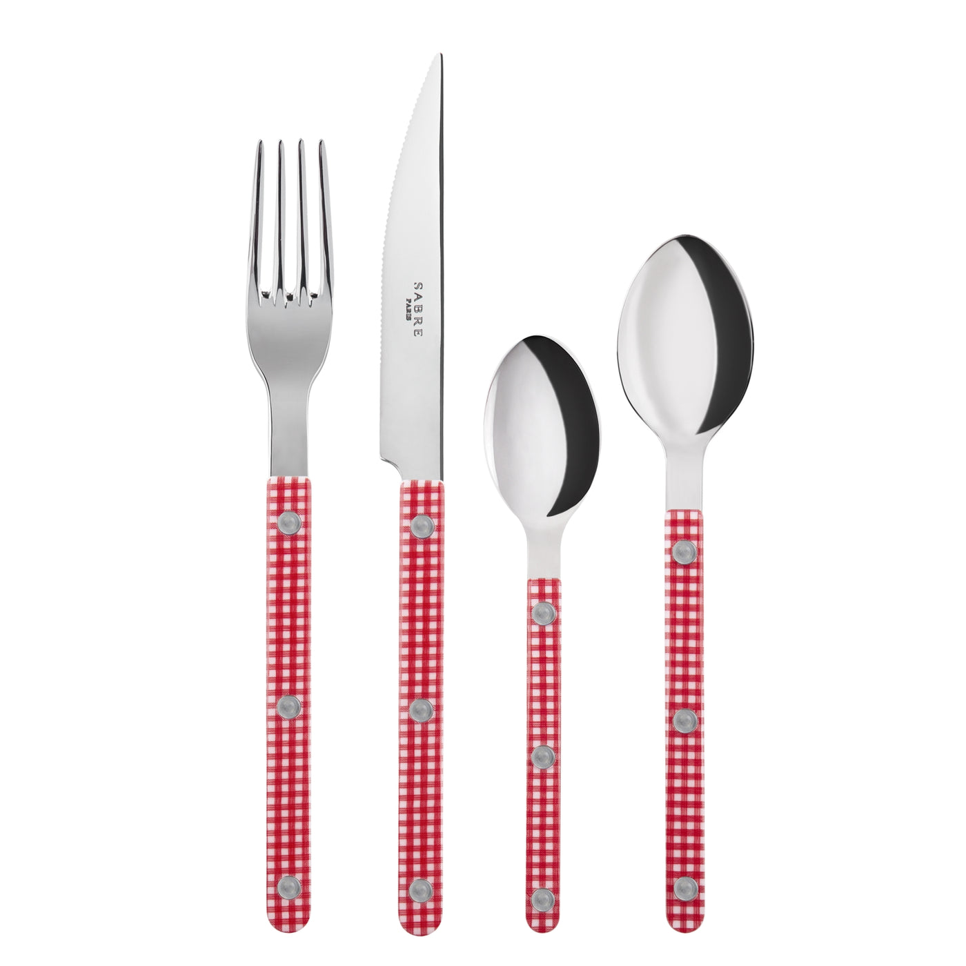 Bistrot Gingham 4 pieces set - Red