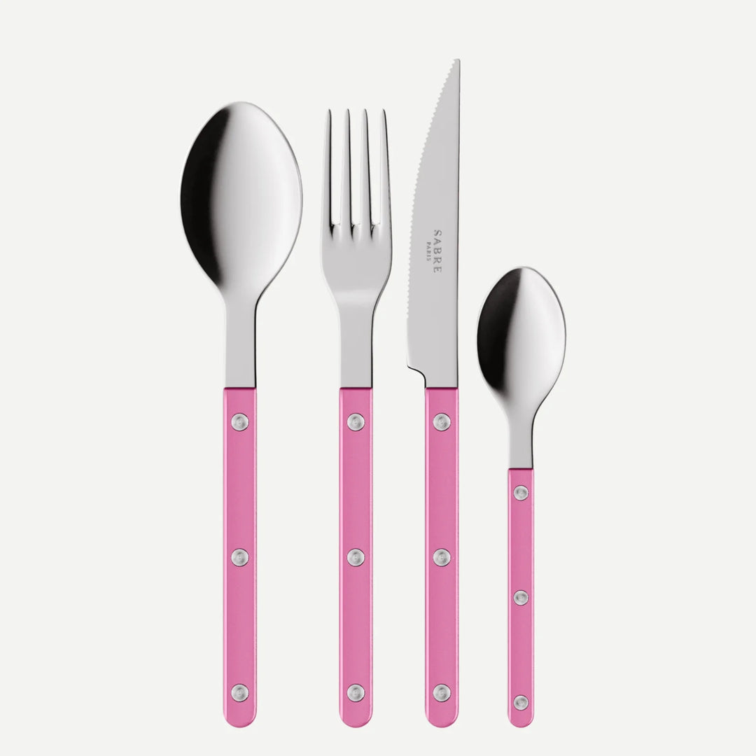 Bistrot Pearly shiny solid 4 pieces set -  Pink