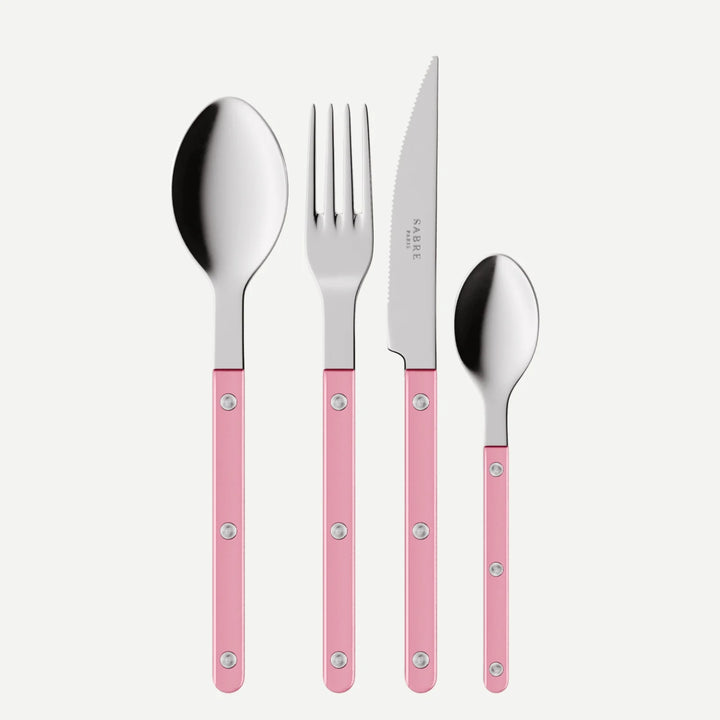 Bistrot Pearly shiny solid 4 pieces set - Soft pink