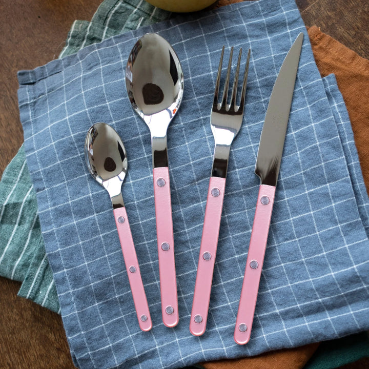 Bistrot Pearly shiny solid 4 pieces set - Soft pink
