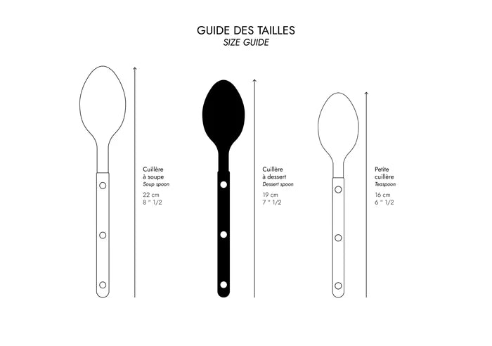 Bistrot shiny solid dessert spoon - Ivory