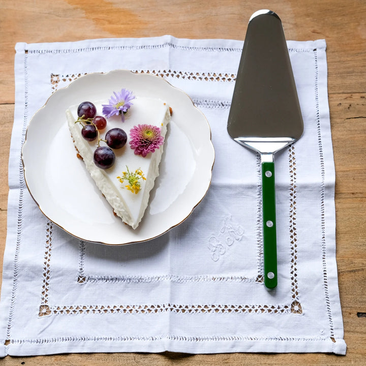 Bistrot shiny solid tart server - Green