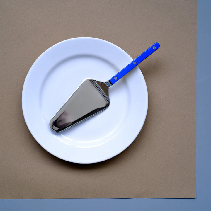 Bistrot shiny solid tart server - Lapis blue
