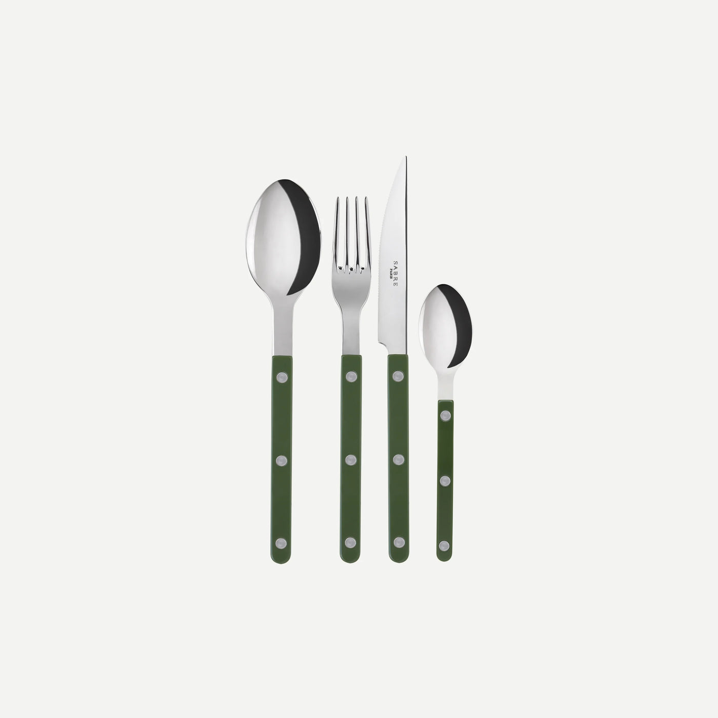 Bistrot shiny solid 4 pieces set - Green