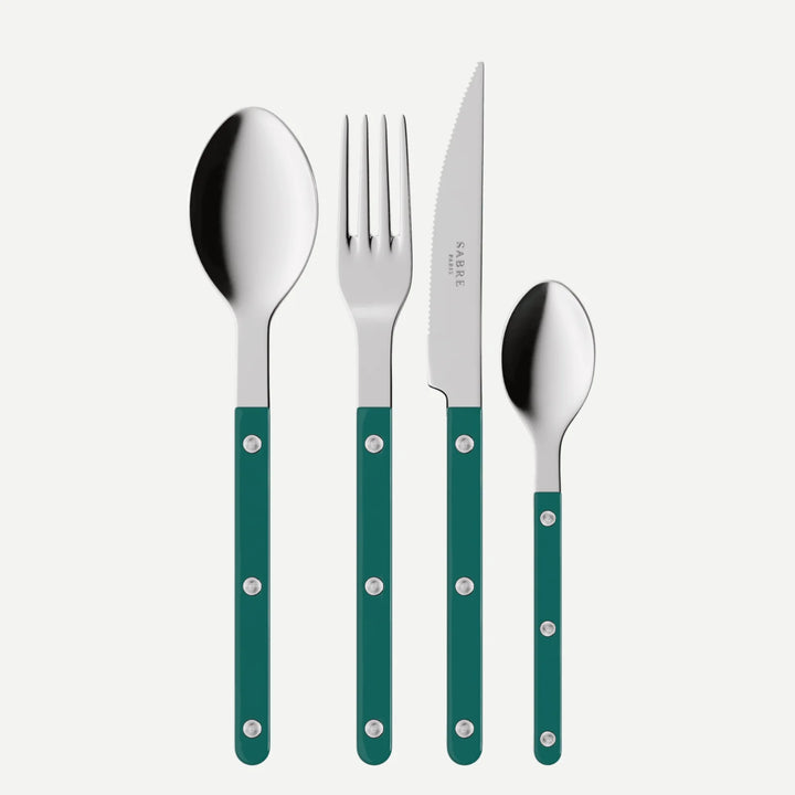 Bistrot shiny solid 4 pieces set - Aquamarine