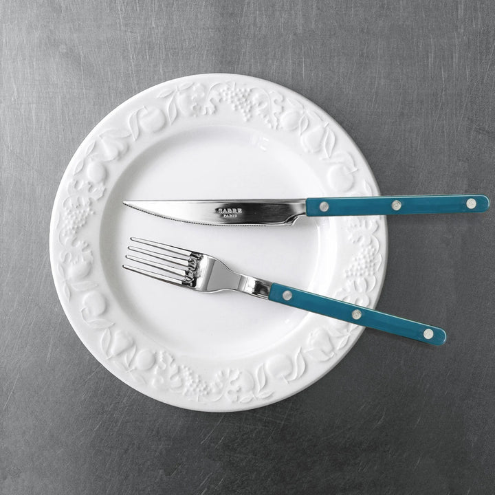 Bistrot shiny solid 4 pieces set - Aquamarine