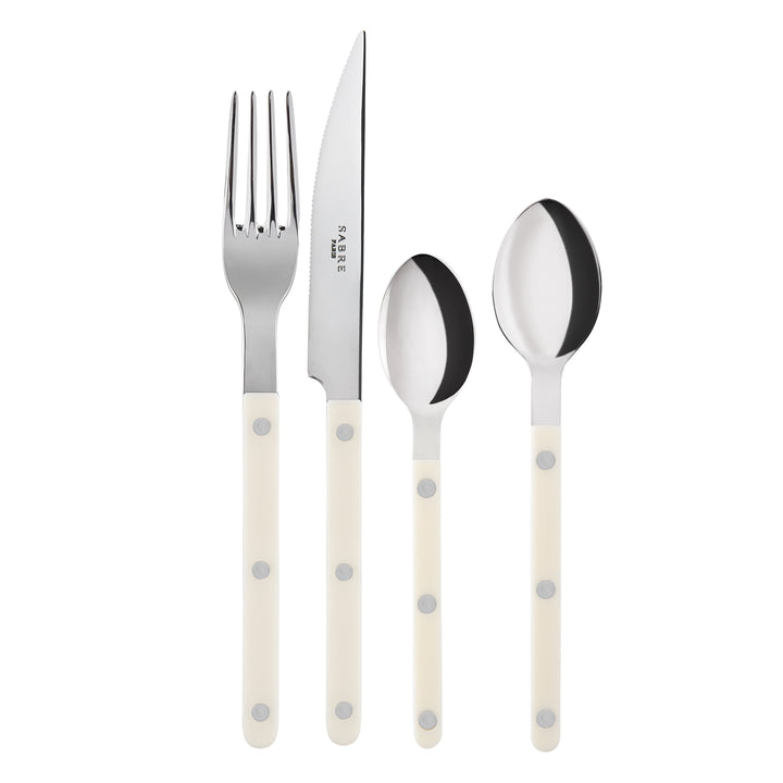 Bistrot shiny solid 4 pieces set - Ivoriy